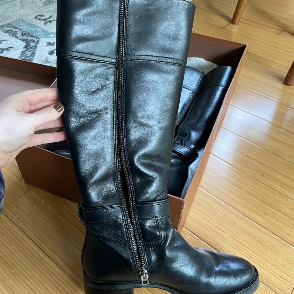 Coach Eva Leather Knee-High Classic Riding Boot - Picture 3 of 8